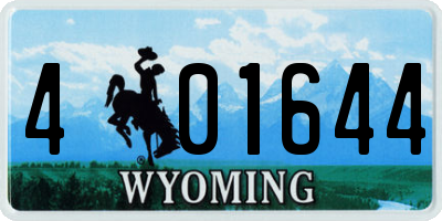 WY license plate 401644