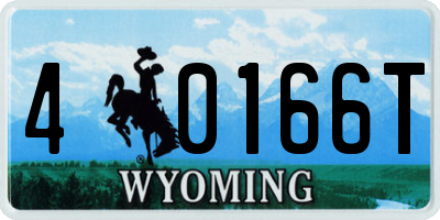 WY license plate 40166T