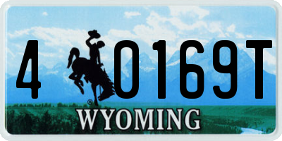 WY license plate 40169T