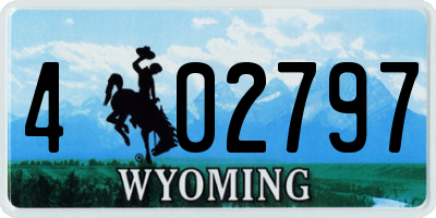 WY license plate 402797