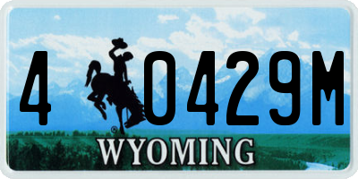 WY license plate 40429M