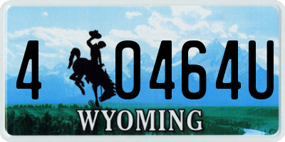 WY license plate 40464U