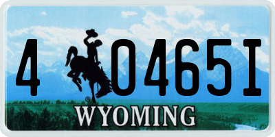WY license plate 40465I
