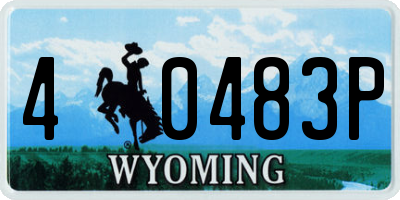 WY license plate 40483P