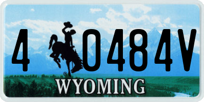 WY license plate 40484V