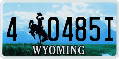WY license plate 40485I