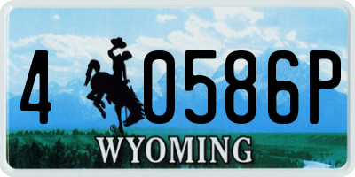WY license plate 40586P