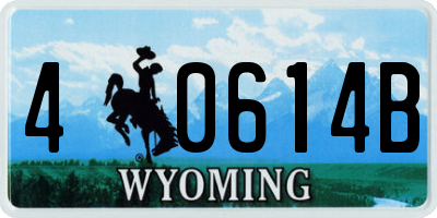 WY license plate 40614B