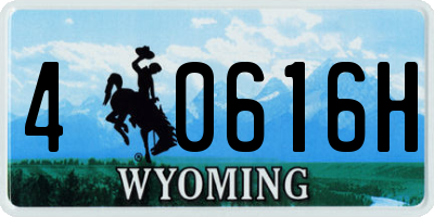 WY license plate 40616H