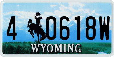 WY license plate 40618W