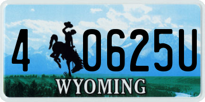 WY license plate 40625U