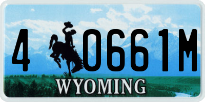 WY license plate 40661M