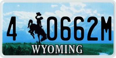 WY license plate 40662M