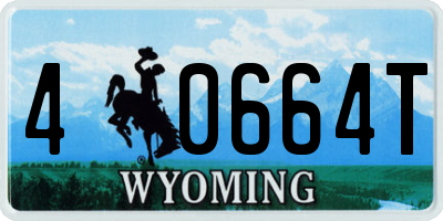 WY license plate 40664T