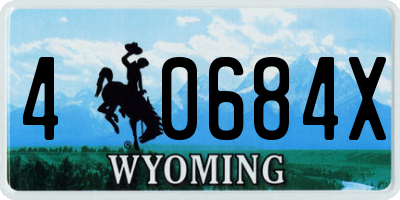 WY license plate 40684X