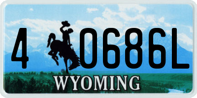 WY license plate 40686L