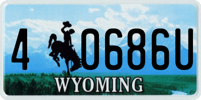 WY license plate 40686U