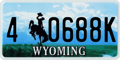 WY license plate 40688K