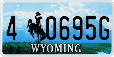 WY license plate 40695G