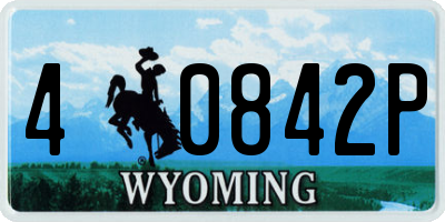 WY license plate 40842P