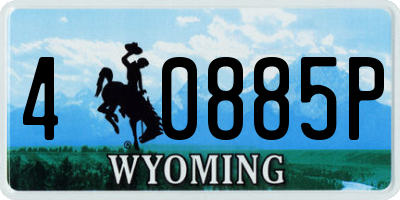 WY license plate 40885P