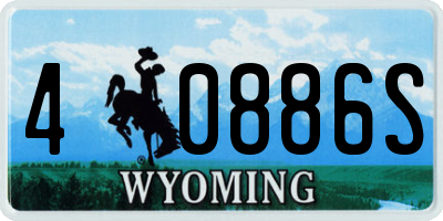 WY license plate 40886S