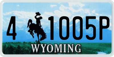 WY license plate 41005P