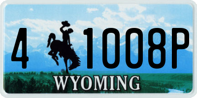 WY license plate 41008P