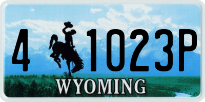 WY license plate 41023P