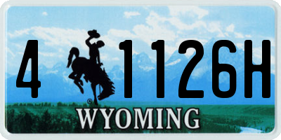 WY license plate 41126H