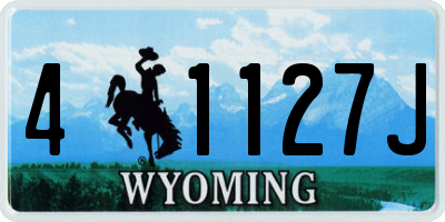 WY license plate 41127J