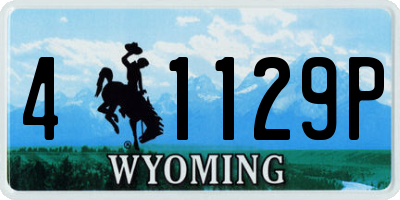 WY license plate 41129P