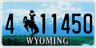 WY license plate 41145O