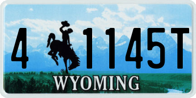 WY license plate 41145T