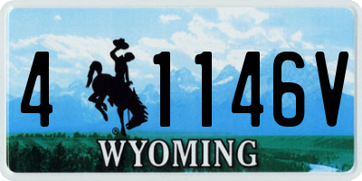 WY license plate 41146V