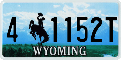 WY license plate 41152T