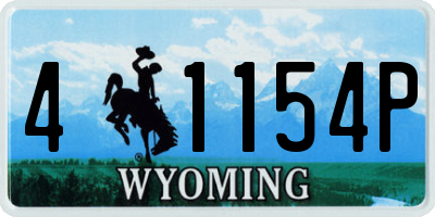 WY license plate 41154P