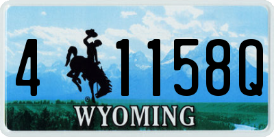 WY license plate 41158Q