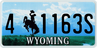 WY license plate 41163S