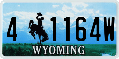 WY license plate 41164W