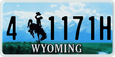 WY license plate 41171H
