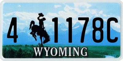 WY license plate 41178C