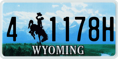 WY license plate 41178H