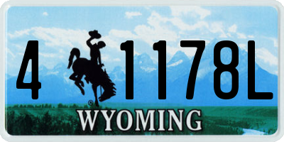 WY license plate 41178L
