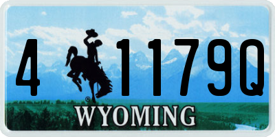 WY license plate 41179Q