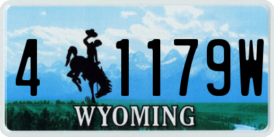 WY license plate 41179W