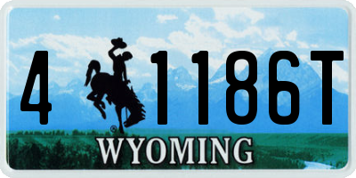 WY license plate 41186T
