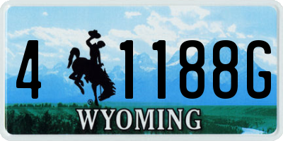 WY license plate 41188G