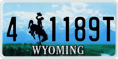 WY license plate 41189T
