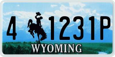 WY license plate 41231P